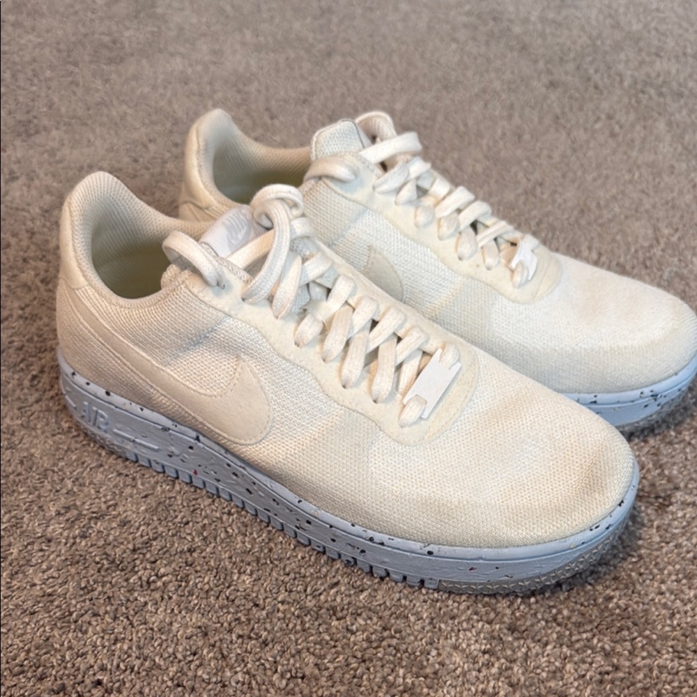 Nike Women's Air Force 1 Crater, White Pure Platinum 100